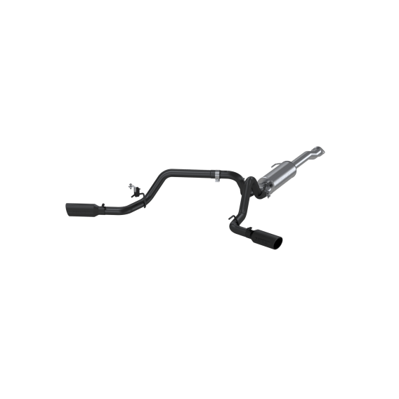 Toyota 3 Inch Cat Back Exhaust System For 16-23 Toyota Tacoma 3.5L Dual Split Side Armor BLK Seri...