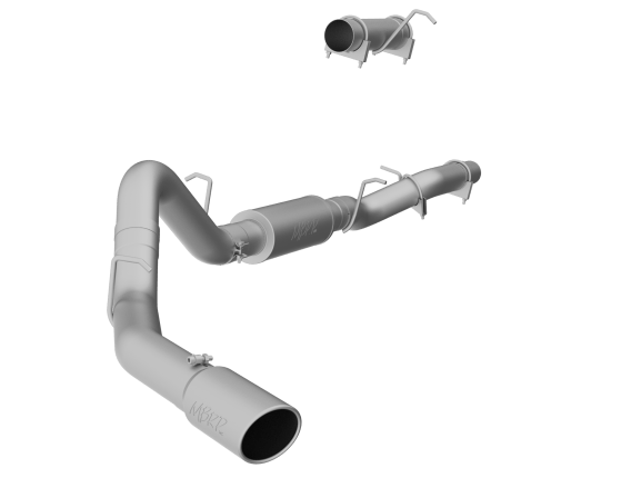 4 Inch Cat Back Exhaust System Single Side T409 Stainless Steel For 06-07 Silverado/Sierra 2500/3...