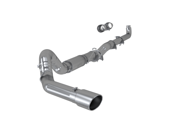 5 Inch Single Side T409 Stainless Steel For 01-07 Silverado/Sierra 2500/3500 Duramax Classic Exte...