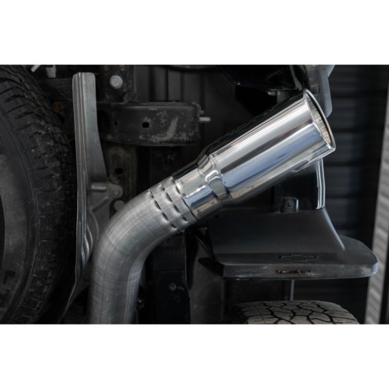 20-23 Chevy/GMC 2500/3500 T304 Stainless Steel 4 Inch Filter Back Single Side Exit Exhaust System...