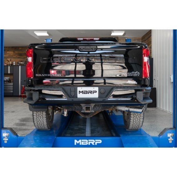 20-23 Chevy/GMC 2500/3500 T304 Stainless Steel 4 Inch Filter Back Single Side Exit Exhaust System...