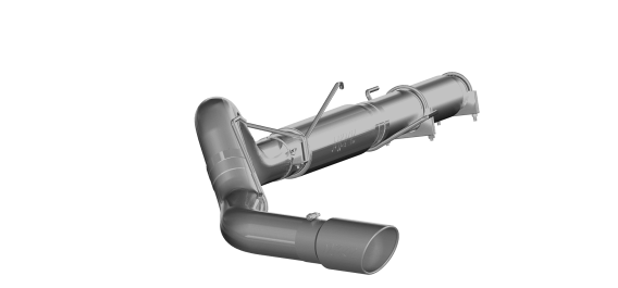 5 Inch Cat Back Exhaust System Single Side Exit Aluminized Steel For 04-07 Dodge Ram 2500/3500 MB...