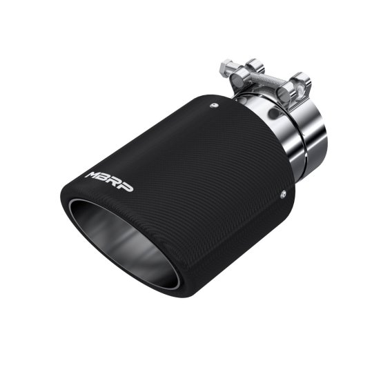 Exhaust Tip 4.5 Inch O.D. Dual Wall Angled 3 Inch Inlet 7.7 Inch Length Carbon Fiber MBRP