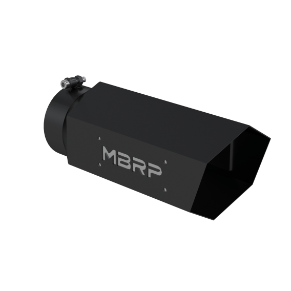 Universal 6 Inch Hexagon Shaped Armor BLK MBRP Exhaust Tip MBRP