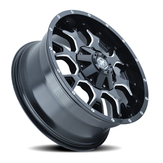 Warrior 8015 M Gloss Black / Milled Spokes