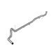 P1 4" Turbo Back, Race System, no bungs, without muffler, T409 Stainless, 2013-2018 RAM 2500/3500...