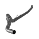 4" Aluminized Turbo Back Single NO Muffler