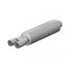 3 Inch Exhaust Pipe ID Inlet/Dual 2.5 Inch ID Outlet 30 Inch Muffler Mild Tone Aluminized Steel M...