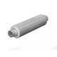 3 Inch Exhaust Pipe ID Inlet/Outlet 26 Inch Single Muffler Mild Tone T409 Stainless Steel MBRP