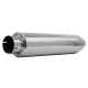 4 Inch Inlet/Outlet Quiet Tone Exhaust Muffler 24 Inch Body 6 Inch Diameter 30 Inch Overall T304 ...
