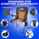 Pittman Outdoors Heated Camping Chair - Black/Blue