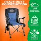 Pittman Outdoors Heated Camping Chair - Black/Blue