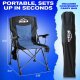Pittman Outdoors Heated Camping Chair - Black/Blue