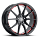 PR193 GBR Gloss Black / Red Machined