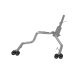 3.0 inch Cat-Back 2.5 inch Dual Split Rear Quad Carbon Fiber Tips 4.0 inch OD Dual Out 19-24 Silv...