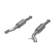 Mercedez Benz 3 Inch Cat Back Exhaust System Dual Side Turn Down For 12-18 Mercedes-Benz W463 G-C...