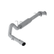 4 Inch Cat Back Exhaust System Single Side Stock Cat Exit Aluminized Steel For 03-07 Ford F-250/3...
