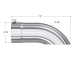 Exhaust Tail Pipe Tip 4 Inch O.D. Turn Down 4 Inch Inlet 12 Inch Length T304 Stainless Steel MBRP