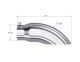 Exhaust Tail Pipe Tip 5 Inch O.D. Turn Down 4 Inch Inlet 14 Inch Length T304 Stainless Steel MBRP