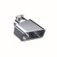 Exhaust Tip 4 3/4 Inch X 3 Inch ID Rectangle Angled Cut 3 Inch O.D. Inlet Driver Side 7 3/8 Inch ...