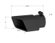 Exhaust Tip Rectangle Angled Cut Fits 3 Inch Systems Passenger Side MBRP