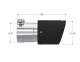 Exhaust Tip 4 Inch O.D. Dual Wall Angled 3 Inch Inlet 7.7 Inch Length Carbon Fiber MBRP