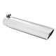 3.5 Inch OD 3 Inch Inlet 16 Inch Length Angled Cut Rolled End Clampless-No Weld T304 Stainless St...