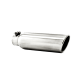 3.5 Inch OD 2.25 Inch Inlet 12 Inch Length Angled Cut Rolled End Clampless-No Weld T304 Stainless...