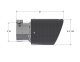 Exhaust Tip 4.5 Inch O.D. Dual Wall Angled 3 Inch Inlet 7.7 Inch Length Carbon Fiber MBRP
