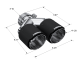 Carbon Fiber Tip 3.0 Inch ID 4.0 Inch OD Dual Out 9.87 Inch Length Dual Wall MBRP