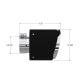 Exhaust Tip 2.5 Inch ID 5 Inch OD Out 6.5 Inch Length Angle Cut Dual Wall Carbon Fiber and Stainl...