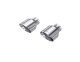 2015-Up Dodge Durango/Charger T304 Stainless Steel Tips, 5 Inch OD Out, Angle Cut, Sold In Pairs ...
